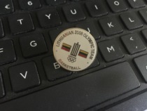 2008 Beijing Olympics Lithuanian Olympic Committee NOC badge Lithuanian basketball team badge