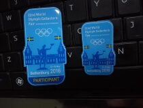 Gothenburg 2016 22nd World Olympic Collection Expo Badge LOGO Badge Pair