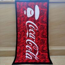 Foreign trade tail single cotton cartoon bath towel increased thickened cotton childrens beach towel cotton cut velvet Coca-Cola