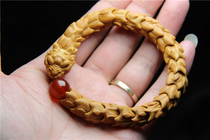 Olive stone dragon bracelet cultural toy collection handmade stone carving dragon dragon bone bracelet for men and women