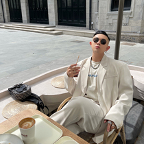 GAHKSTUDIO exclusive custom spring and summer senior sense noble son summer light color suit