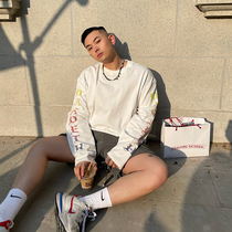 GAHKSTUDIO X MAGADETH cooperation luxury tide premium custom gradient letter print loose T-shirt