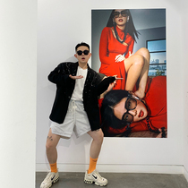  GAHKSTUDIOs main high-end custom Korean designer ins design sense splashing ink retro suit