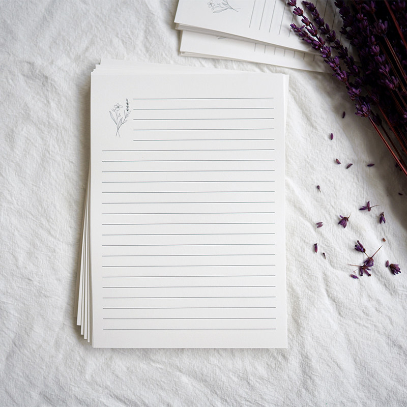 A5 minimalist pure white letter paper letterbook writing paper with crosswire art letter paper