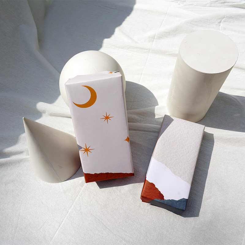 Mountain Chuan Moon Night Minimalist Earth Color Ensemble Gift Wrapping Paper Wrap paper Tearing Sensation Design Oversize DIY