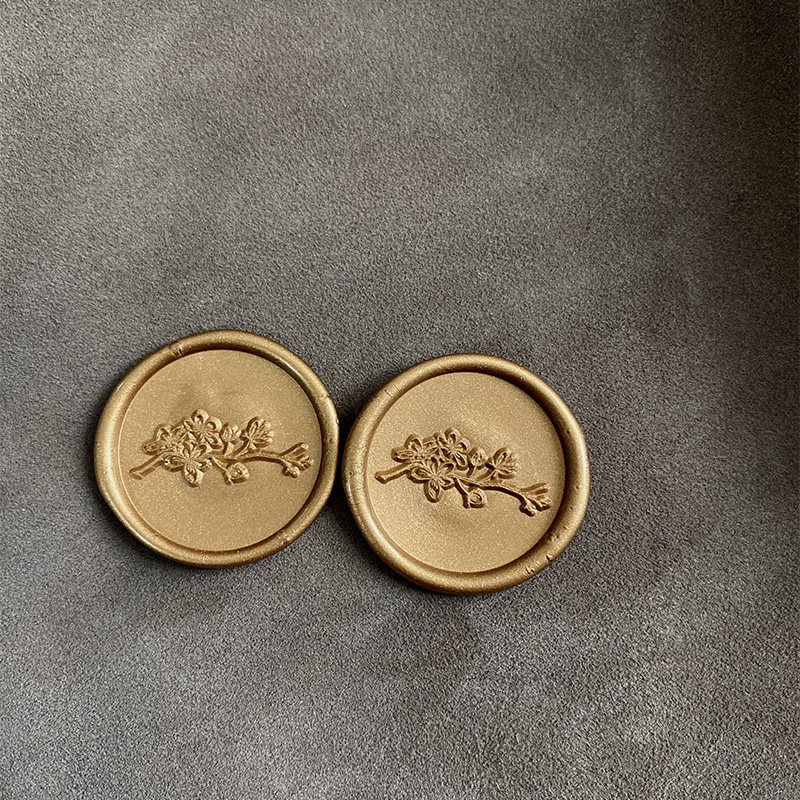 Folding branches fire lacquer seal finished product rip i.e. the sticker diameter 25mm