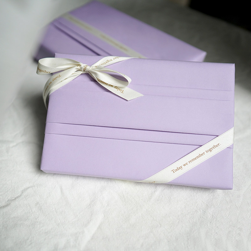 Foggy Purple We remember together today pure color gift wrapping paper Gift diy with silk with texture