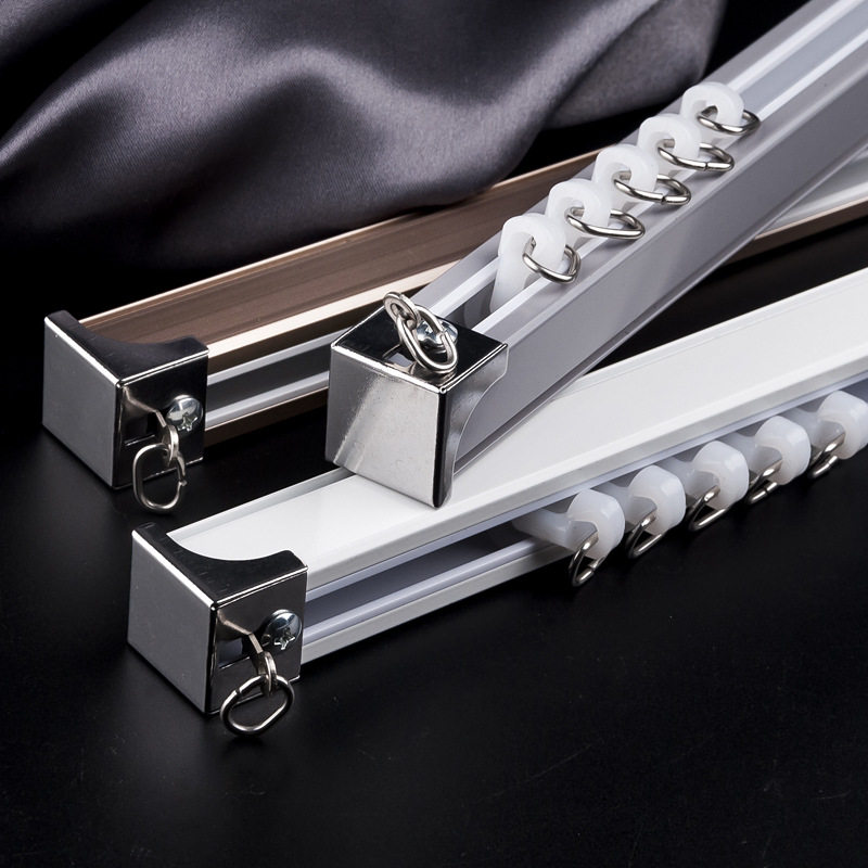 Luxury Mute Silenced Thicken Track Top Loading Side Loading Single Track Double Track Straight Rail Aluminum Alloy Curtain Slide Rail