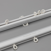 Heavy Thickened Double Layer Silent Strip Smooth Slide Curtain Track Pulley Aluminum Alloy Straight Track Slide Rail Single Track Double Track Rail Track