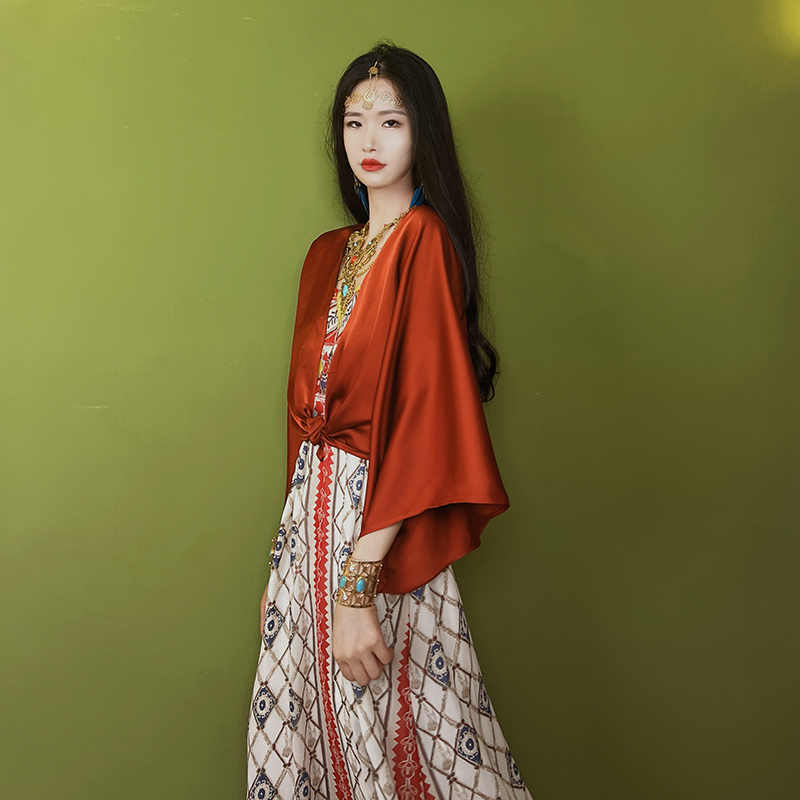 2026 Original Exotic Style Dress, Dunhuang Style Bohemian Seaside Vacation Dress, Southeast Asian Style Desert Style