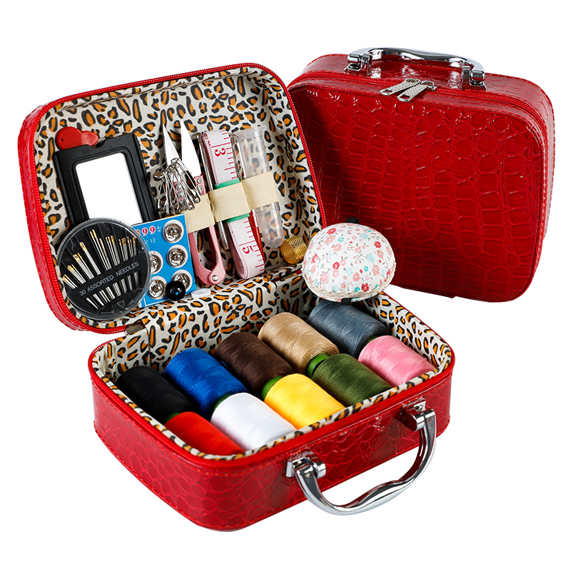 Korean hand-held sewing box home suit wedding dowry portable sewing kit hand stitching tool storage box