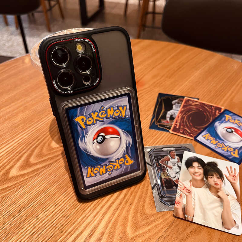 64X90Mm Butterfly Card Holder for Star Card, Capanni, Ptcg, Pokémon, Yu-Gi-Oh! Card Sets, Suitable for Apple 16 Pro Max, 17 Phone Case, 15 Pro New Model, 14 Pro Max Card Case Protective Cover