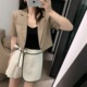 phụ nữ ngắn phù hợp với áo khoác có kích thước nhỏ 2020 Hàn Quốc phiên bản lỏng hiển thị mỏng eo cao mỏng nhỏ phù hợp với áo khoác mỏng