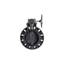 PVC water supply gear butterfly valve National Standard General dark gray acid and alkali resistant chemical valve water treatment valve