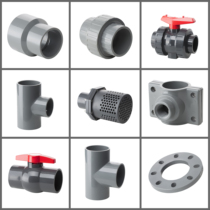 PVC pipe fittings PVC reducing oil Ren double oil ball valve three-way bottom valve increased interface ball valve dn65