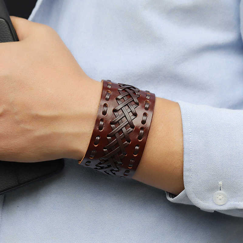 Wide Leather Bracelet, Stylish Men's Bracelet, Vintage Jewelry, Genuine Leather Woven Bracelet, Personalized Accessory, Wristband Wide Leather Bracelet, Stylish Men's Bracelet, Vintage Jewelry, Genuine Leather Woven Bracelet, Personalized Accessory, Wristband