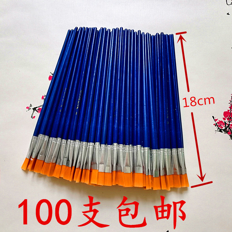 Grinding lipstick flat head oil painting plaster painting brush blue plastic row pen children's acrylic paint pen small hook line