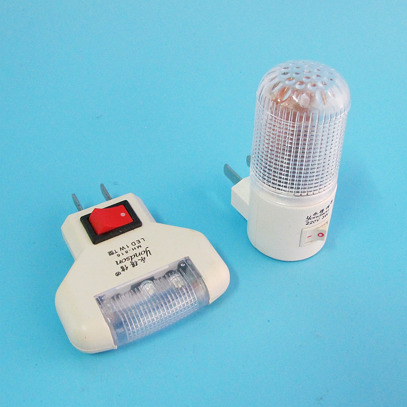 LED night light 1W 3W family children's night light White night light Plug-in energy-saving socket light Bed light night light