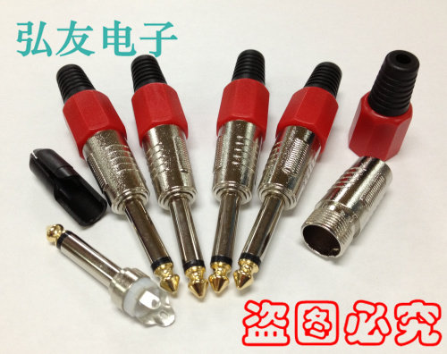 6 5 plug microphone 6 35 mono gold plated 6 35 microphone plug 6 35 audio plug big two core