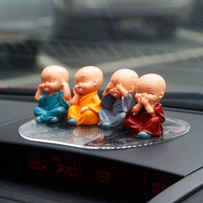 Kung fu Four small monk Car Swing Piece Cute Car Interior doll Gongzai Creativity In-car Adornment