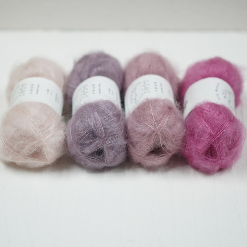 [Small Island Silk Mohair] 70% Ultra-Fine Mohair, 30% White Factory Silk, Lace, 20 Grams/Ball