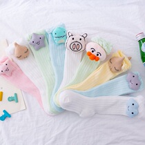 Baby socks summer thin mesh baby socks cartoon doll socks cotton knee mosquito socks children socks