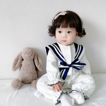 ins spring autumn new baby conjoined clothing online red college wind newborns male and female baby autumn clothes khaclothes climbing clothes