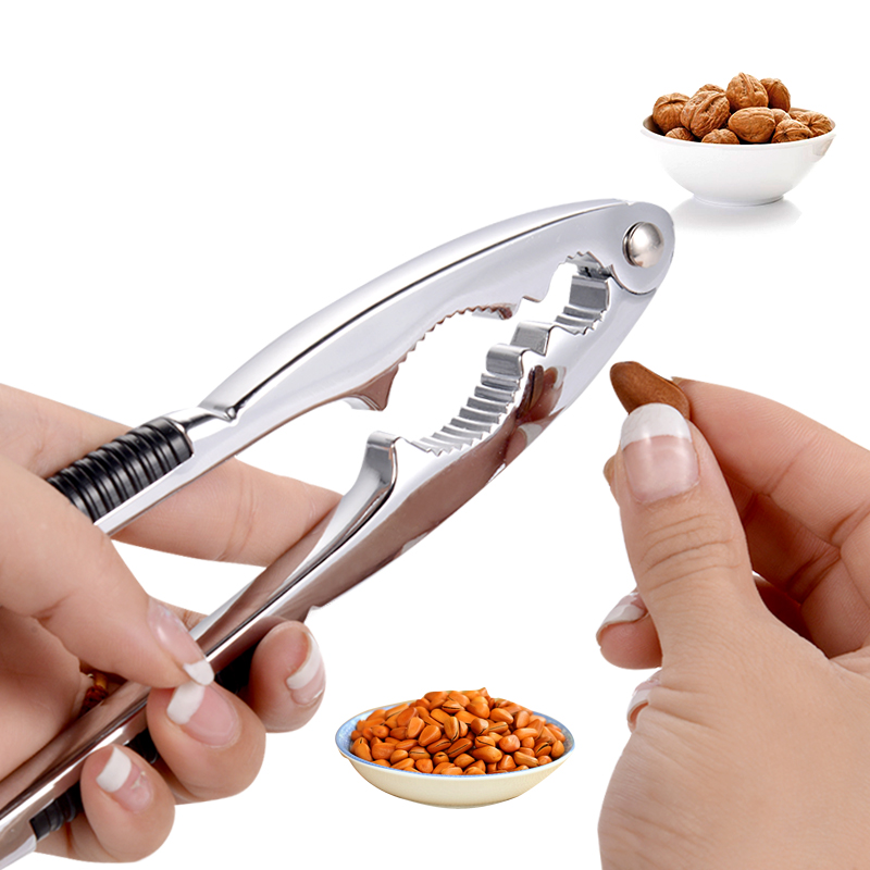 Stainless steel thickened walnut instrumental whole grain exfoliating hazelnut nippers black peach cracker nut hazelnut dry fruit pliers exfoliating