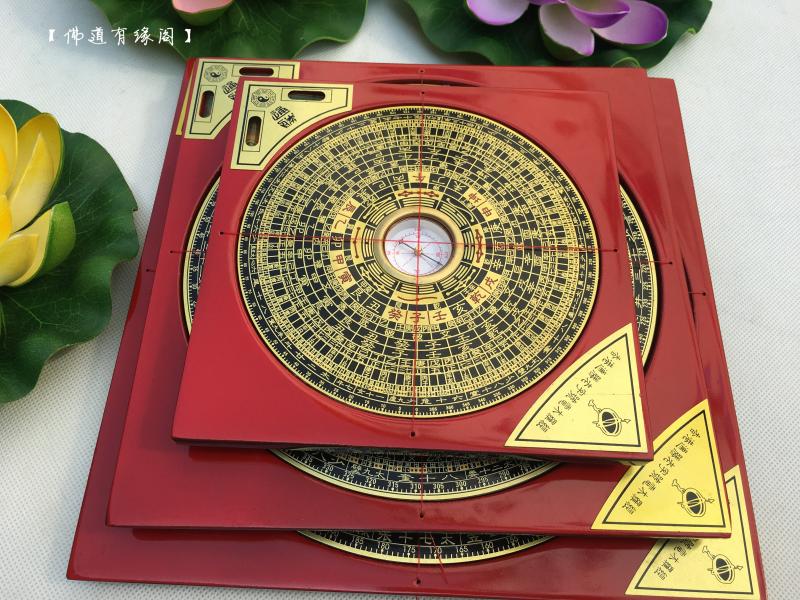 Compass Tongsheng comprehensive disk 5 inches 6 inches 8 inches one foot pure copper compass compass instrument pure copper portable tripod decoration