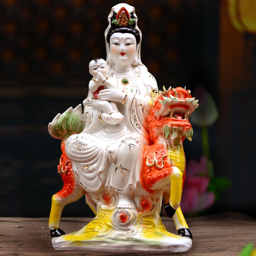 Ceramics Kirin Sends Son Guanyin Buddha Statue Request Son Wen Kirin to send son Guanyin Buddha Buddha Statue of the Buddha Statue of the Buddha Statue for the Mercy of 18 Daughter Mercy