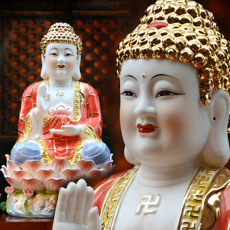 Ceramic Day of Buddha Shanga Buddha Buddha Shanga Moni Buddha Buddha Image of Amita Buddha