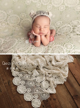 A magical lace hollow cotton background cloth pad blanket picnic mat Home newborn photography props tablecloth