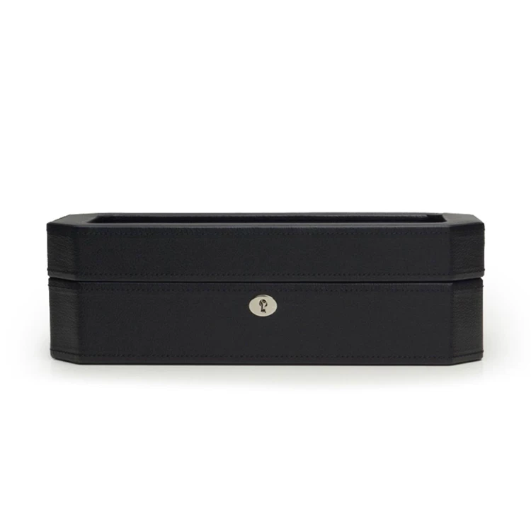 WOLF Windsor импортированный кожаный запирающийся 5-позиционный бокс для часов, подходит для коллекции игрушек, черный стиль в наличии