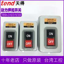TEND Push button TBSN-310 TBSN-315 TBSN-330 Iron shell ON OFF power push button switch