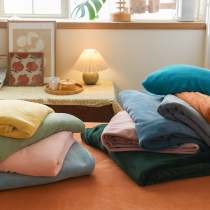 Plain milk fleece sheets free to mix and match contrast single double bed top amenities winter chunky bed top pillowcase pieces