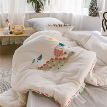 High-end Class A health and environmental protection cartoon childrens quilt core antibacterial pure cotton single spring and autumn quilt thickened warm winter quilt