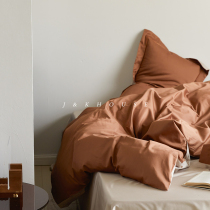 Pure cotton full cotton four sets 100S Double strands brief High-end Kit GonXX_ENCODE_CASE_CAPS_LOCK_Off Satin Pure Color Full Cotton Bed Hat Autumn Winter Season