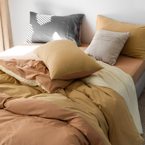 Small bourse knitted cotton plain cotton plain three-piece fashion four-piece soft glutinous Guinea cotton sheets bed hats 1 8 bedding