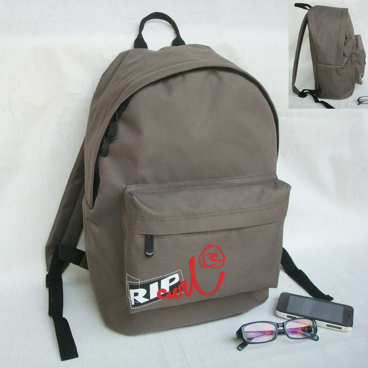 Simple paragraph waterproof double shoulder bag student school bag male and female daily travel back sack light good use firm foreign trade