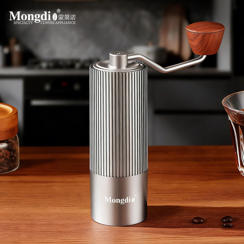 Mongdio Manual Coffee Grinder Portable Hand-Cranked Coffee Bean Grinder for Hand-Brewed Coffee