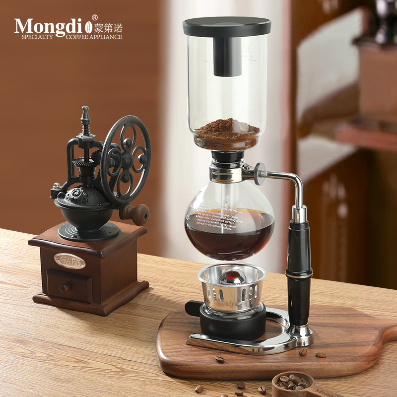 Siphon Coffee Maker for Home Use, Siphon-Style Coffee Brewing Pot, Heat-Resistant Glass Hand-Brew Coffee Equipment, Coffee Grinder Set, Light Wave Oven Siphon Coffee Maker for Home Use, Siphon-Style Coffee Brewing Pot, Heat-Resistant Glass Hand-Brew Coffee Equipment, Coffee Grinder Set, Light Wave Oven