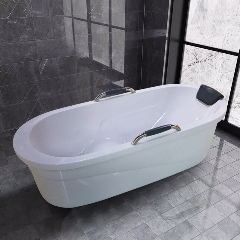 Acrylic Beauty Salon Bathtub Integrated Movable Home Bathtub Small Apartment Bathroom Adult Independent Bathtub