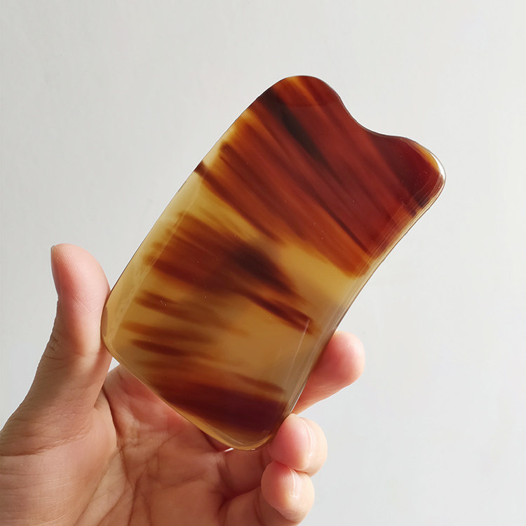 Seven gg artisanal white buffalo horn thickened with general universal scraping plate facial eye cosmetic massage