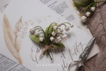 Leye Handmade 2020 Original Stereoscopic Embroidery Lily of the Valley Brooch Material Package Gift (Excluding Courses)