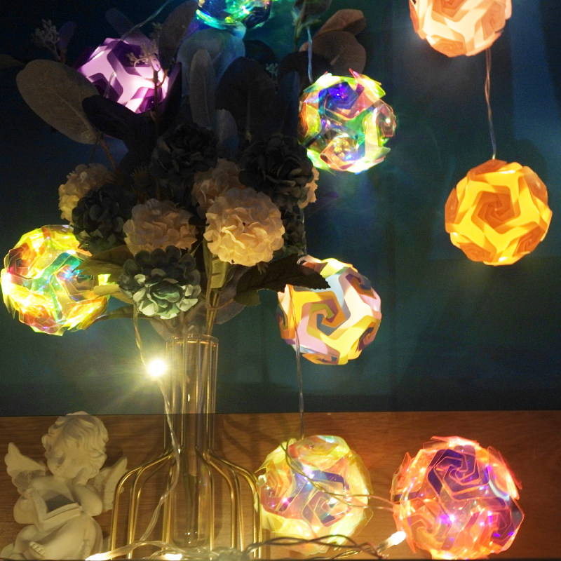 New Year children's hand-held diy luminaire lantern materials packed with night market stall hot-selling sample link