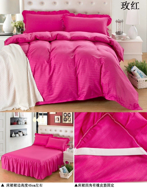 Mùa thu và mùa đông màu giường bông váy bedspread Gắn Sheets Simmons trượt một mảnh giường bông đặt đặc biệt cung cấp miễn phí vận chuyển - Váy Petti