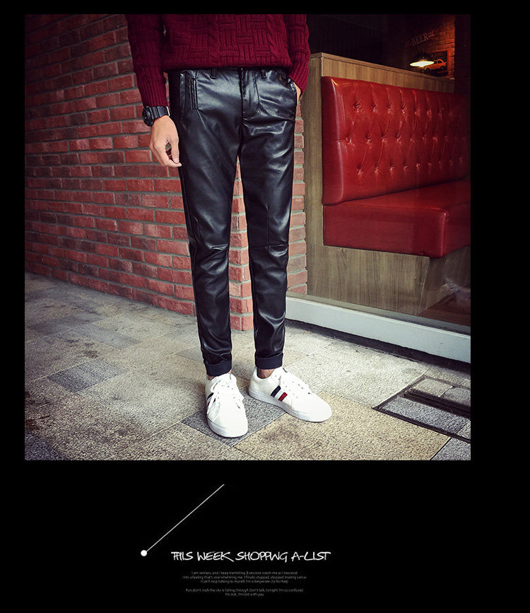 Pantalon cuir homme en vrac pour adolescent pour printemps - Ref 1494206 Image 15