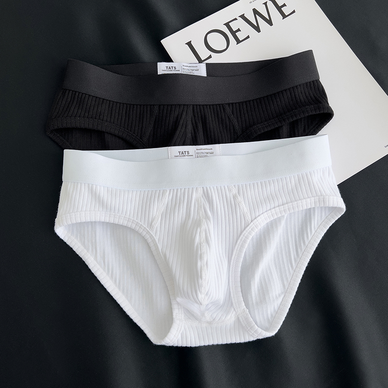Men's Briefs, Ribbed Cotton, Summer Sports Breathable, Three-Dimensional U Pouch, Japanese Style, Artistic Youth Shorts Men's Briefs, Ribbed Cotton, Summer Sports Breathable, Three-Dimensional U Pouch, Japanese Style, Artistic Youth Shorts