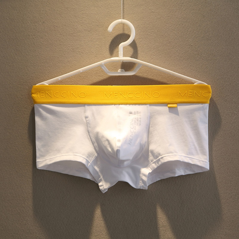 Đồ lót nam 2 chất liệu cotton nam boxer thoải mái in chữ U lồi nam gợi cảm quần short bốn góc - Vòng eo thấp quần lọt khe nam cotton