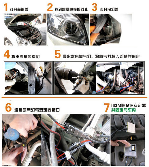 Xe máy Xenon đèn HID nhóm h6 xoay góc kết nối đèn sửa đổi dòng ballast pin dòng - Đèn HID xe máy 	bóng đèn pha xe máy